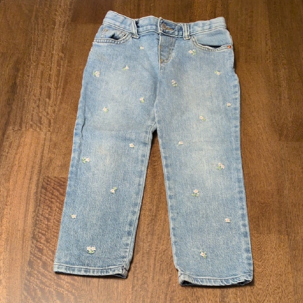 Embroidered Blue Jeans for Kids
